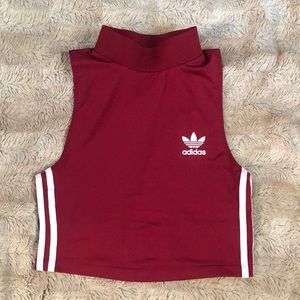 Rita Ora ADIDAS retro cropped muscle tank